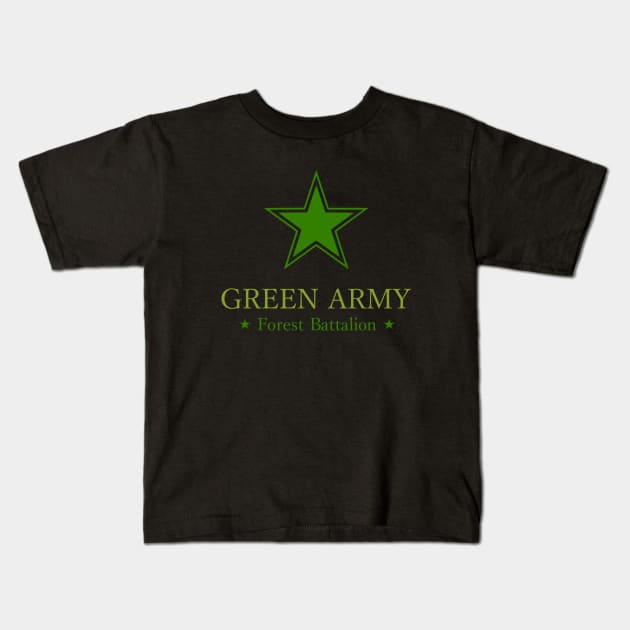 Green Army Kids T-Shirt by bumblethebee